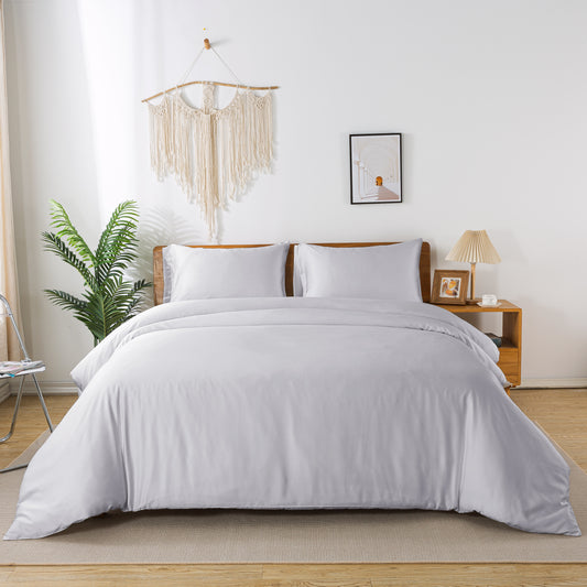 Bamboo Duvet Cover-Silver Grey